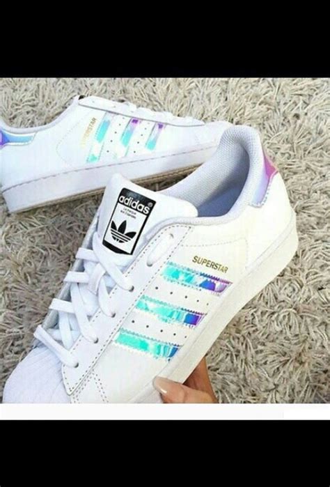 adidas superstar junior white hologram